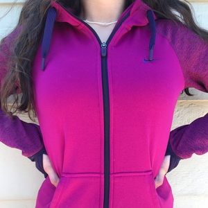 Maroon NIKE Therma-Fit Zipup Hoodie